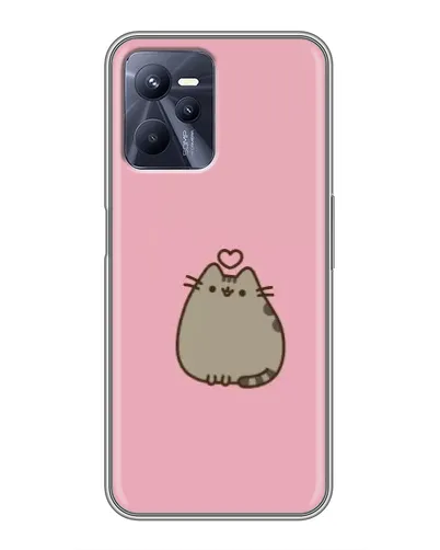 Чехол для Realme C35 с картинкой «Pusheen сердце»