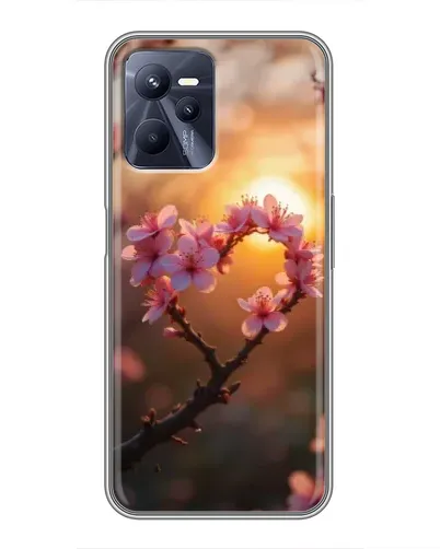 Чохол для Realme C35 з картинкою «Рожевий цвіт сердечко на тлі заходу» Чохол для Realme C35 з картинкою «Рожевий цвіт сердечко на тлі заходу»