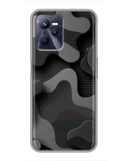 Чохол для Realme C35 з картинкою «Темний абстрактний камуфляж»