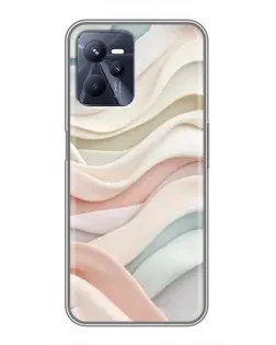 Чехол для Realme C35 с картинкой «Пастельные нежные волны»