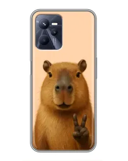 Чехол для Realme C35 с картинкой «Капибара виктория»