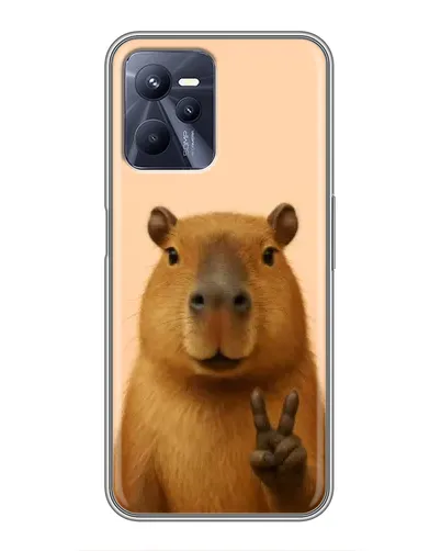 Чехол для Realme C35 с картинкой «Капибара виктория»