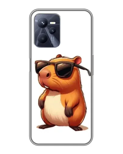 Чехол для Realme C35 с картинкой «Капибара в очках»