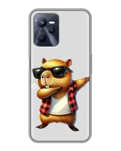 Чехол для Realme C35 с картинкой «Капибара рэпер даб»