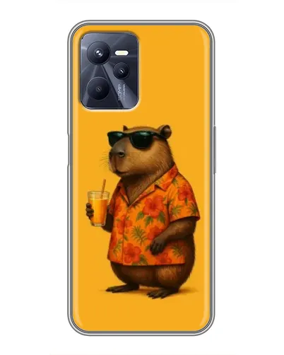 Чехол для Realme C35 с картинкой «Капибара на отдыхе»