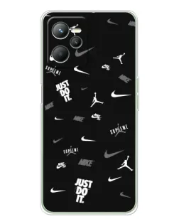 Чохол для Realme C36 з картинкою «Nike Black Pattern»