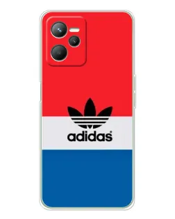 Чехол для Realme C36 с картинкой «Ретро блоки Adidas»