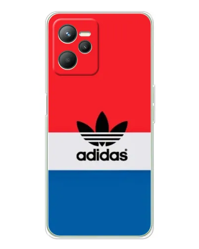 Чехол для Realme C36 с картинкой «Ретро блоки Adidas»