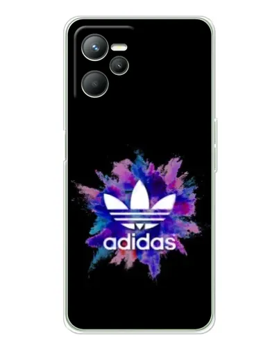 Чехол для Realme C36 с картинкой «Взрыв красок Adidas»