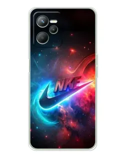 Чохол для Realme C36 з картинкою «Вогняний логотип Nike»