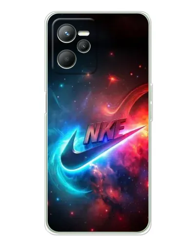 Чохол для Realme C36 з картинкою «Вогняний логотип Nike»