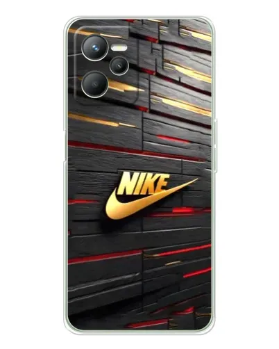 Чохол для Realme C36 з картинкою «Золотий Nike на металі»