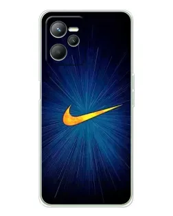 Чехол для Realme C36 с картинкой «Синий пульс Nike»