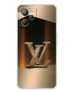 Чехол для Realme C36 с картинкой «LV — золотое сияние»