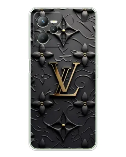 Чехол для Realme C36 с картинкой «Кожаная текстура LV»
