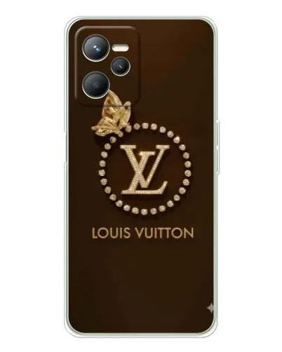 Чехол для Realme C36 с картинкой «LV — золотая печать»