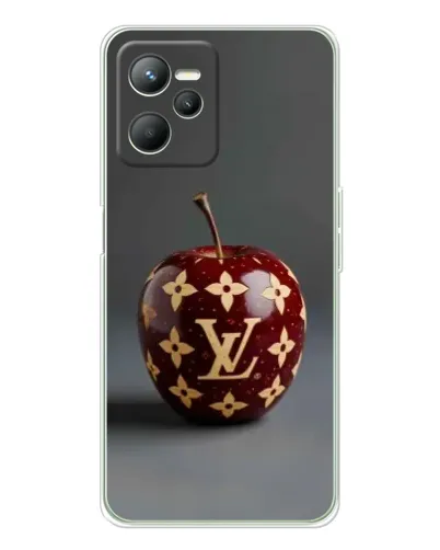 Чехол для Realme C36 с картинкой «Красное яблоко LV»
