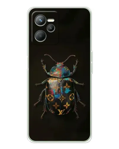 Чехол для Realme C36 с картинкой «LV — мраморный принт»