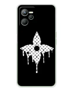 Чехол для Realme C36 с картинкой «Цветочная монограмма»