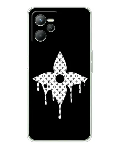Чехол для Realme C36 с картинкой «Цветочная монограмма»