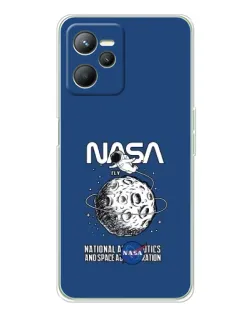 Чохол для Realme C36 з картинкою «NASA — місячна місія»