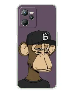 Чехол для Realme C36 с картинкой «Bored Ape в кепке»