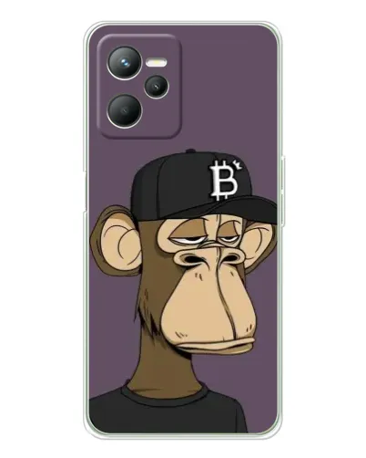 Чехол для Realme C36 с картинкой «Bored Ape в кепке»