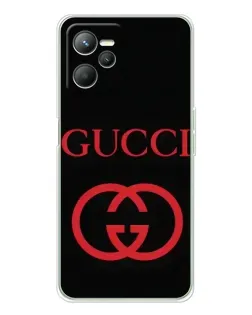 Чехол для Realme C36 с картинкой «Gucci — красный логотип»