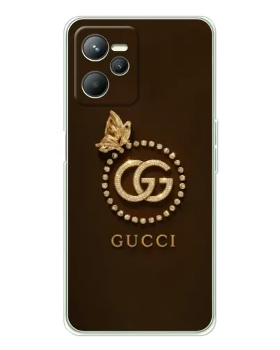 Чехол для Realme C36 с картинкой «Gucci — золотая бабочка»