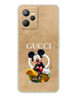 Чехол для Realme C36 с картинкой «Микки Маус Gucci — крафт»