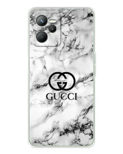 Чехол для Realme C36 с картинкой «Gucci — мраморный шик»