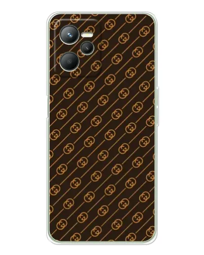 Чехол для Realme C36 с картинкой «Gucci — золотые диагонали»