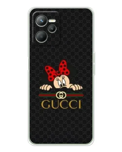 Чехол для Realme C36 с картинкой «Минни Маус Gucci — черный»