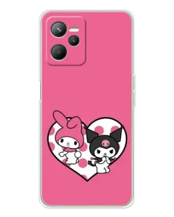 Чехол для Realme C36 с картинкой «Kuromi и My Melody»