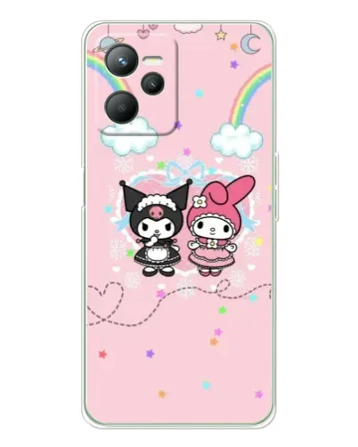 Чехол для Realme C36 с картинкой «My Melody и Kuromi» Чехол для Realme C36 с картинкой «My Melody и Kuromi»