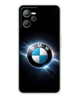 Чехол для Realme C36 с картинкой «BMW — неоновое сияние»