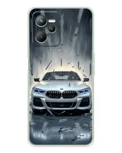 Чехол для Realme C36 с картинкой «BMW в свете фар»