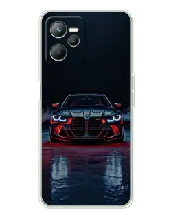 Чехол для Realme C36 с картинкой «BMW на мокрой дороге»
