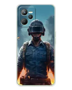 Чехол для Realme C36 с картинкой «PUBG — реалистичный герой»