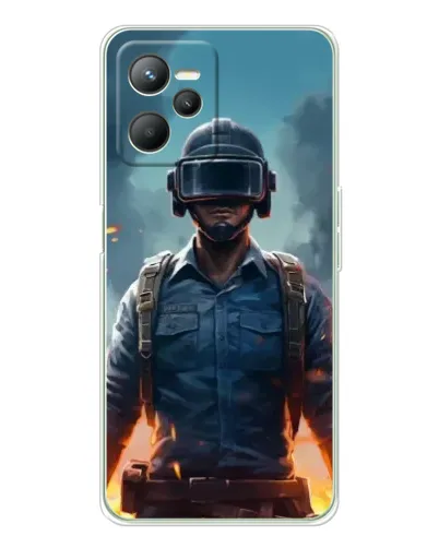 Чехол для Realme C36 с картинкой «PUBG — реалистичный герой»