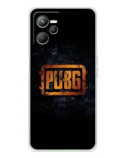Чехол для Realme C36 с картинкой «PUBG — золотой логотип»