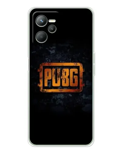 Чехол для Realme C36 с картинкой «PUBG — золотой логотип»