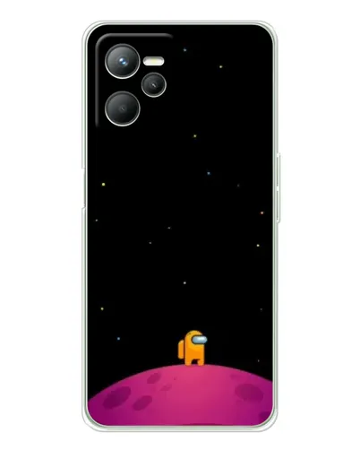 Чехол для Realme C36 с картинкой «Одинокий герой на планете»