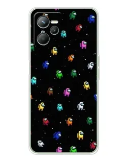 Чехол для Realme C36 с картинкой «Экипаж Among Us»