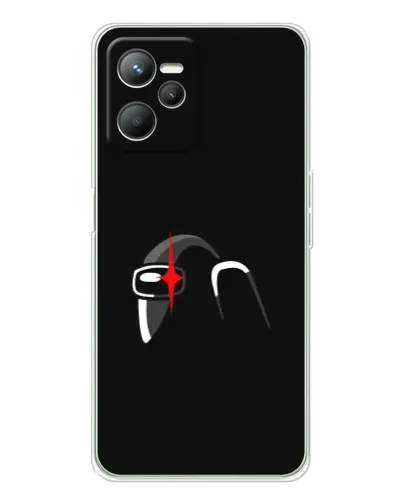 Чехол для Realme C36 с картинкой «Among Us шлем»