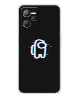 Чехол для Realme C36 с картинкой «Among Us неон»