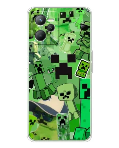 Чехол для Realme C36 с картинкой «Криперы Minecraft» Чехол для Realme C36 с картинкой «Криперы Minecraft»