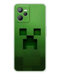 Чехол для Realme C36 с картинкой «Крипер микро-дизайн»