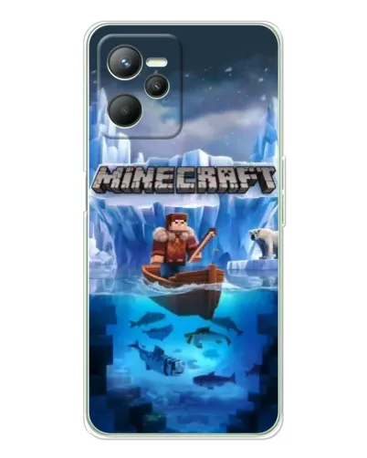 Чехол для Realme C36 с картинкой «Minecraft ледяной мир» Чехол для Realme C36 с картинкой «Minecraft ледяной мир»