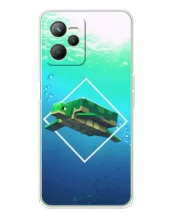 Чохол для Realme C36 з картинкою «Черепаха Minecraft»